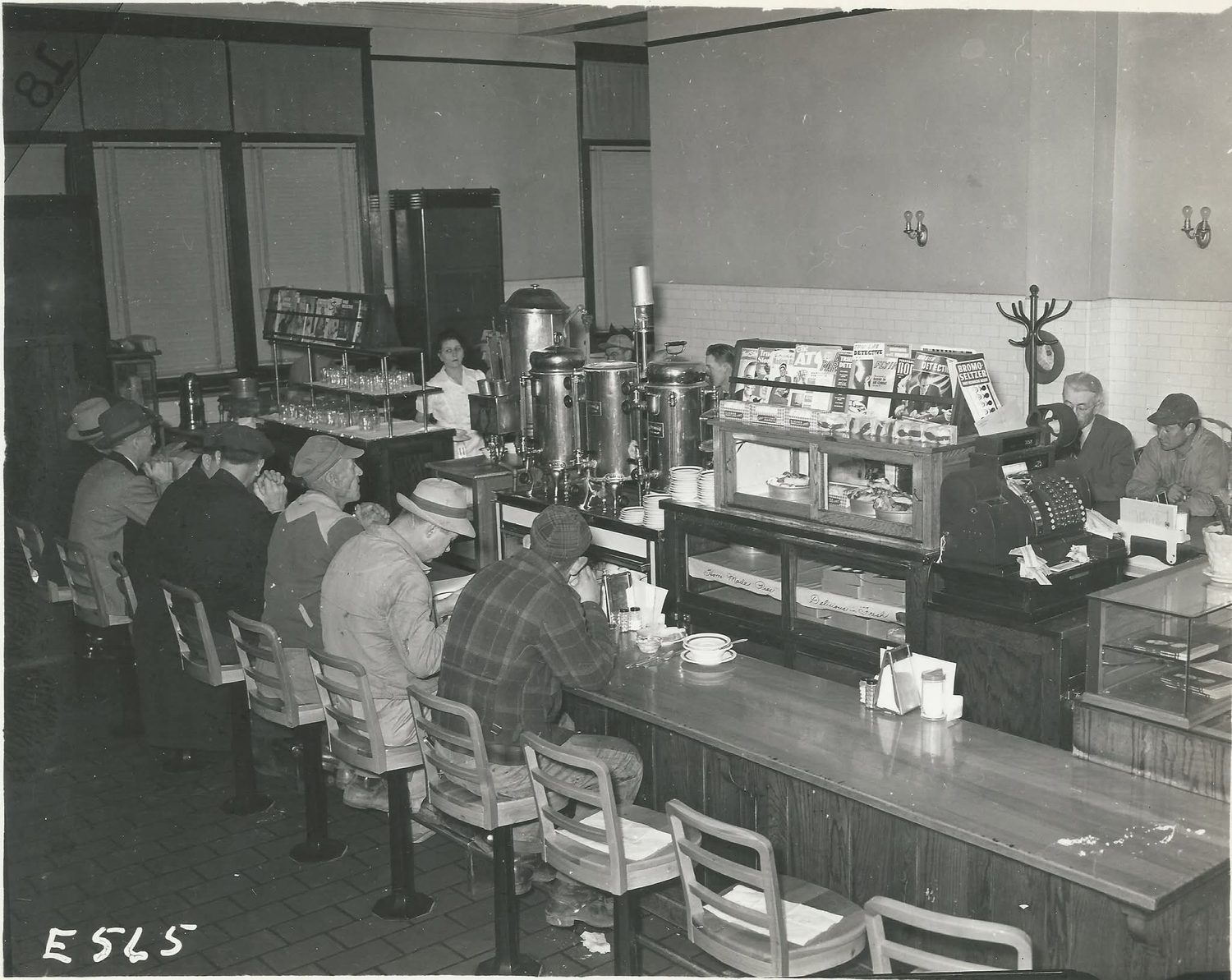 The beanery counter at Mandan, North Dakota